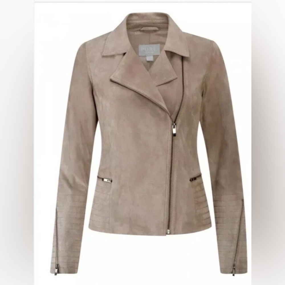 Pure Collection Taupe Suede Jacket